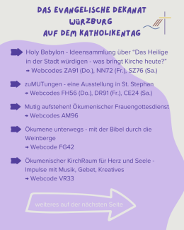 Startseite evang. Kirche bei Katholikentag